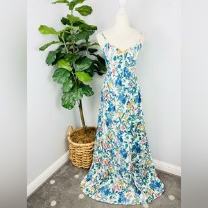 Parker Long Maxi Flower Tiered Embroidered Dress